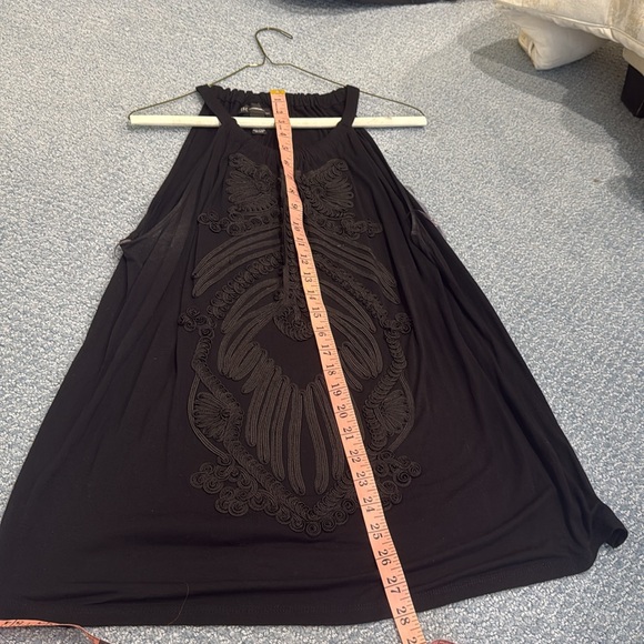 INC INTERNATIONAL CONCEPTS Black with black floral embroidery host pick - Picture 13 of 13